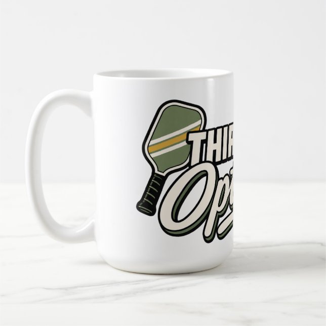 Tredje Skott Optimist | Pickleball Presentmugg Kaffemugg (Vänster)