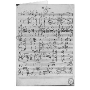 Tredje Sonata för piano och fiol Hälsningskort