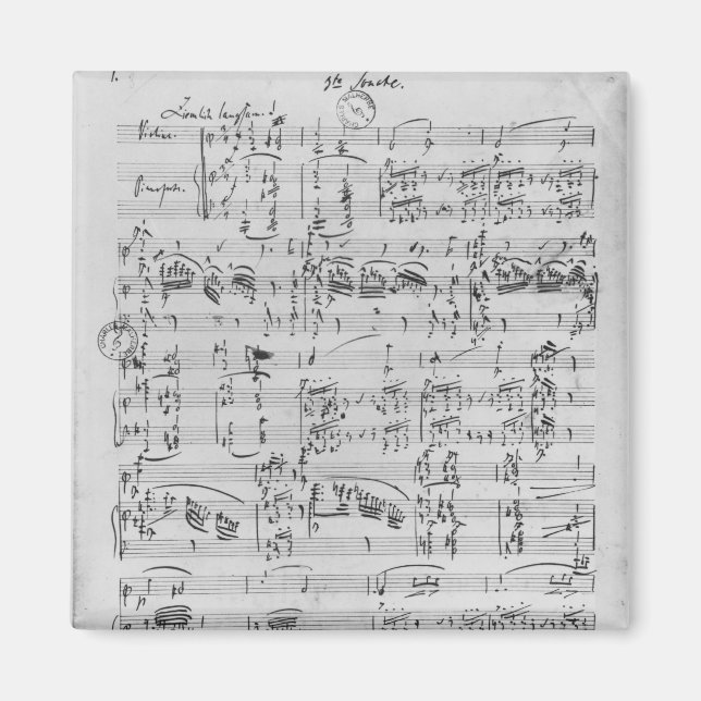 Tredje Sonata för piano och fiolin Magnet (Framsidan)