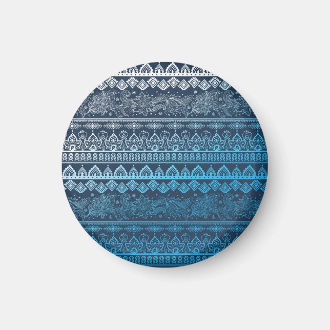 Tredje stammen etnisk, sömlös mönster. magnet (Framsidan)