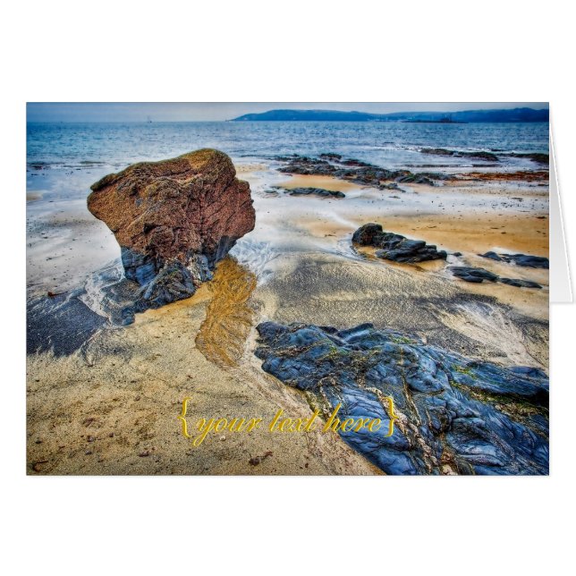 Tredje stranden Sten Hälsningskort (Framsidan Horizontal)