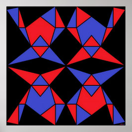 Tredje tremånadersperioden Abstrakt Triangles Ken Poster