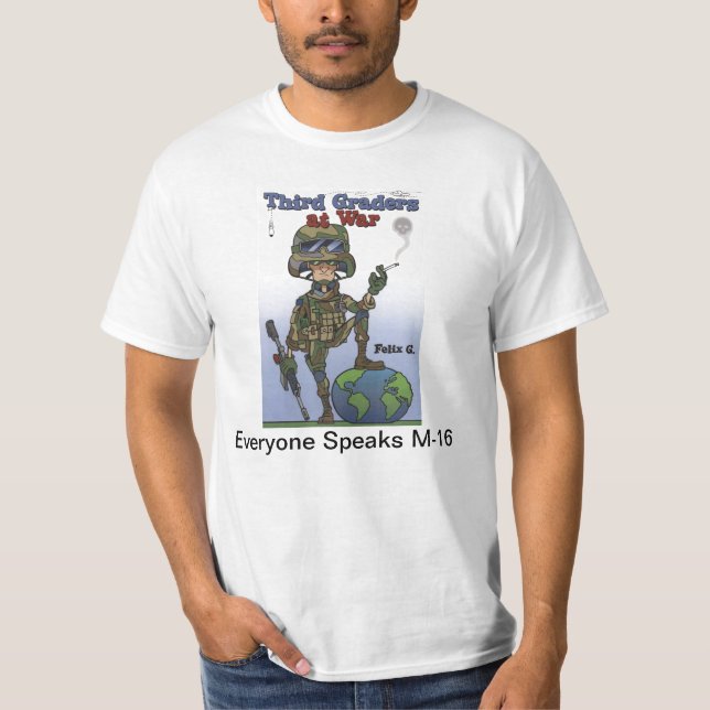 Tredje väghyvlar på krigskjortan t-shirt (Framsida)