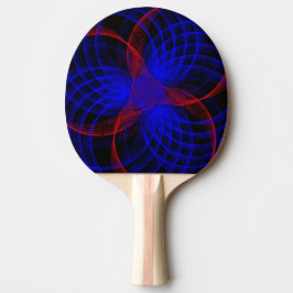 Tredubbel blåbärsdekorfärg Geometric Ping Pong Pad Pingisracket