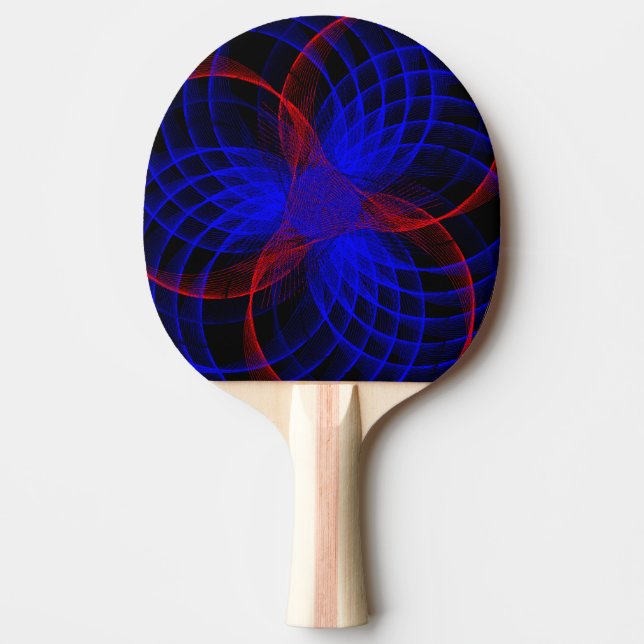 Tredubbel blåbärsdekorfärg Geometric Ping Pong Pad Pingisracket (Framsidan)