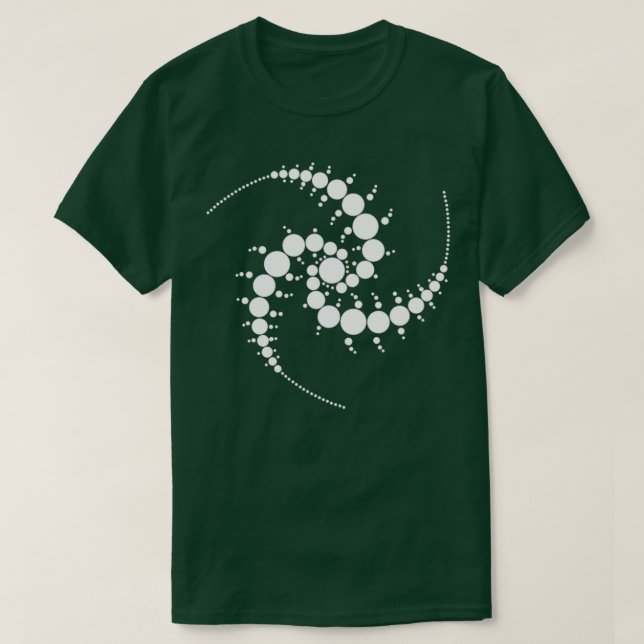 Tredubbel cirkel Spiral Skörd vit T Shirt (Design framsida)