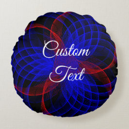 Tredubbel gueberry Färg Geometric Round Pillow Rund Kudde