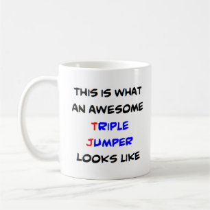 tredubbel jumper, fantastisk kaffemugg