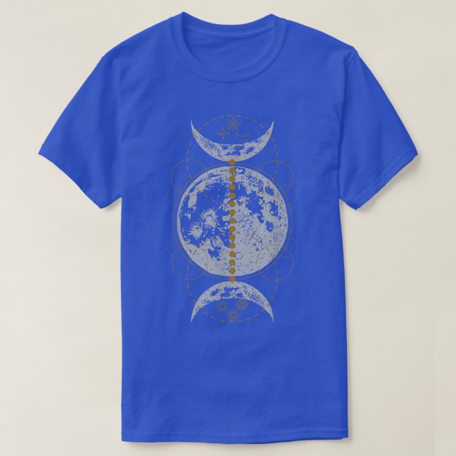 Tredubbel Måne Gothic Witch Wicca Witchcraft Occul T Shirt (Design framsida)