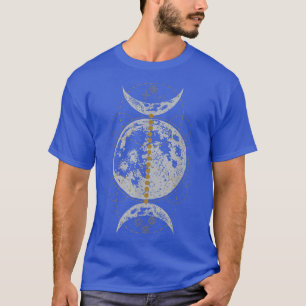 Tredubbel Måne Gothic Witch Wicca Witchcraft Occul T Shirt