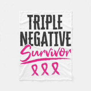 Tredubbel Negativ Survivor Tnbc Breast Cancer Awar Fleecefilt