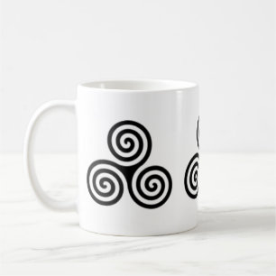 Tredubbel Spiral Celtic Design Mugg