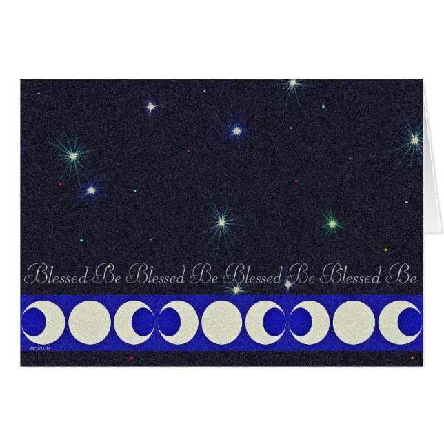 Tredubbla Måne-sidans bläda biskopsblommor Hälsningskort (Framsidan Horizontal)