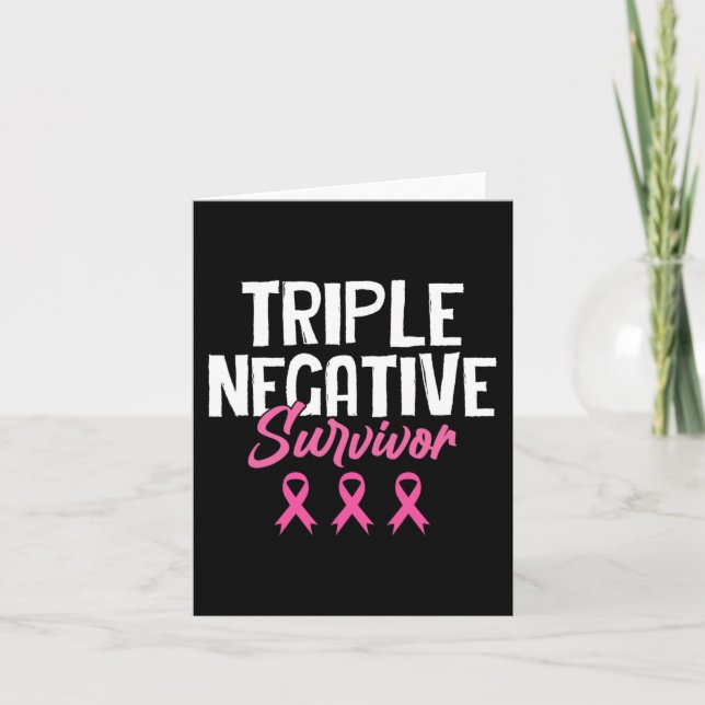 Tredubbla Negativa bröstcancermedvetandet p Kort (Framsida)