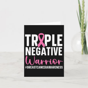 Tredubbla Negativa krigare Breast Cancer Awareness Kort