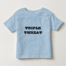 Tredubbla Threat, roligt barn, t-shirt