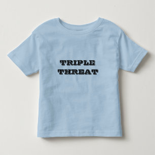 Tredubbla Threat, roligt barn, t-shirt