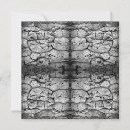 Tree Bark Black And White Photo Closeup Pattern    Kort