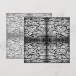 Tree Bark Black And White Photo Closeup Pattern    Kort