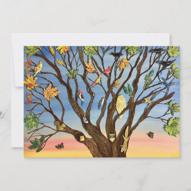 Tree Canopy Large Postcard Tack Kort (Framsida)