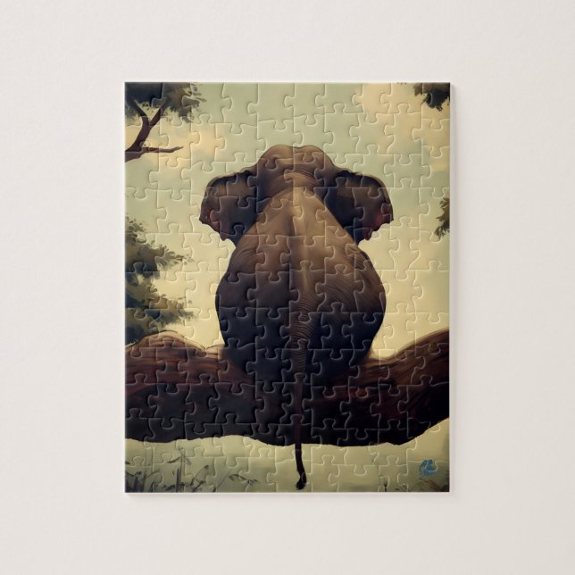 Tree Elephant - Puzzle Pussel (Vertikal)