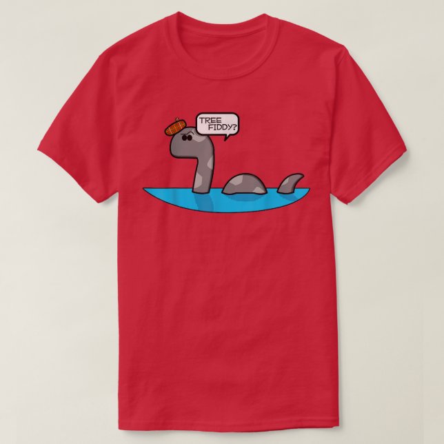 Tree Fiddy  Funny Loch Ness Monster Nessie Tee 3  (Design framsida)
