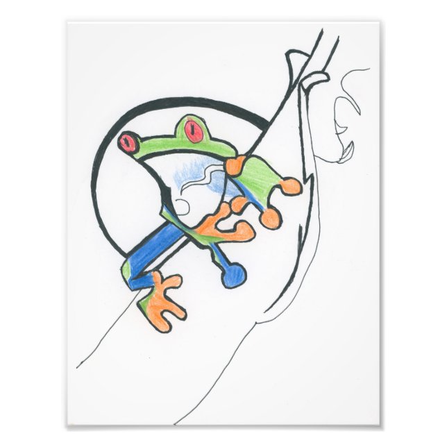 Tree Frog Fototryck (Framsidan)