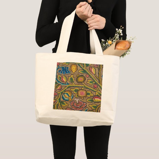 Tree fruits vintage bag jumbo tygkasse (Framsida (produkt))