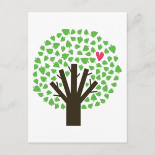 Tree hugger abstrakt vykort