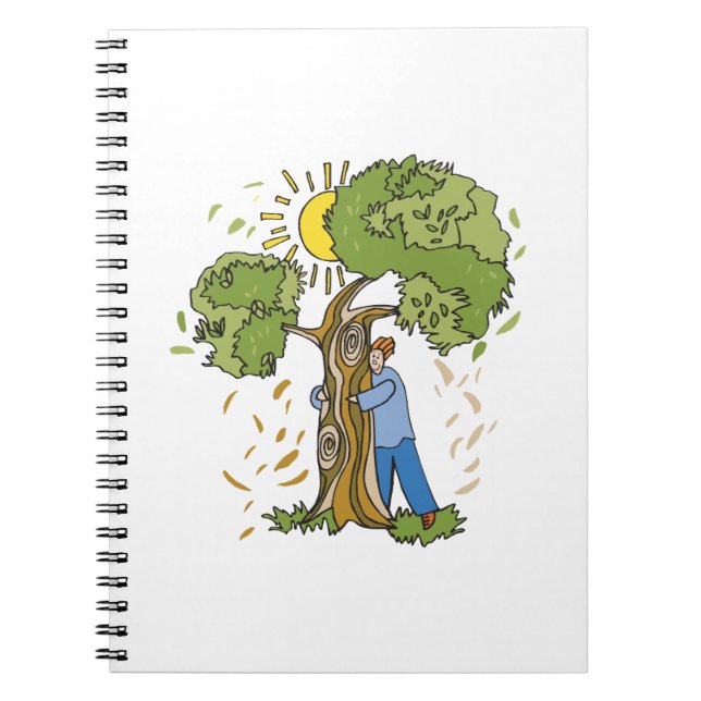 Tree hugger anteckningsbok med spiral (Framsidan)