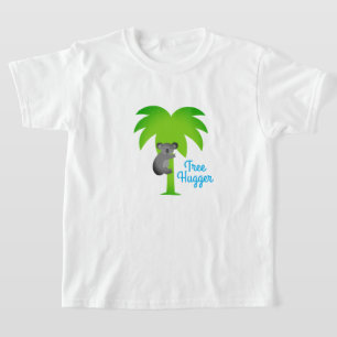 Tree hugger barn shirt med söt grått koala björn t