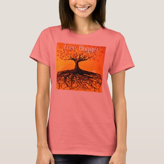 Tree hugger ekologisk T-shirt (Framsida)
