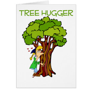 Tree hugger - flicka hälsningskort