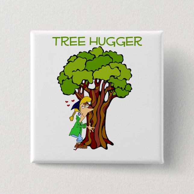 Tree hugger - flicka knapp (Framsida)
