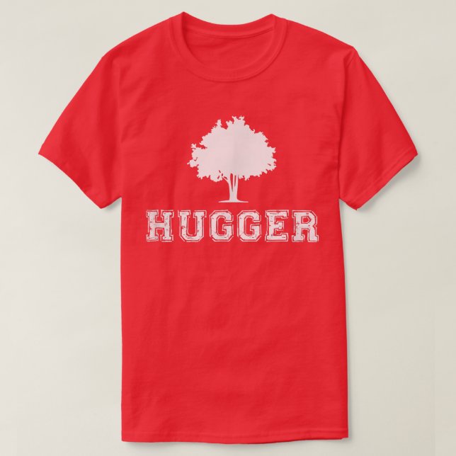 Tree Hugger Green Environmental Nature Funny Gift  T Shirt (Design framsida)