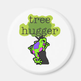 Tree hugger groda magnet