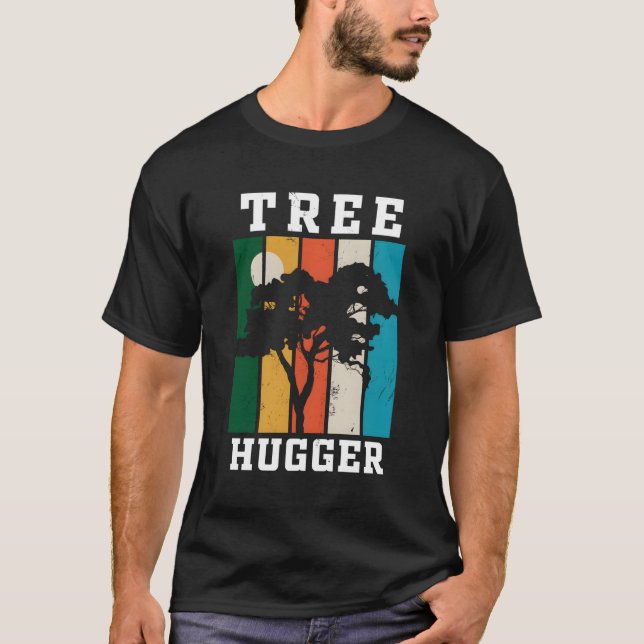 Tree hugger grönt Miljövänlighet T Shirt (Framsida)