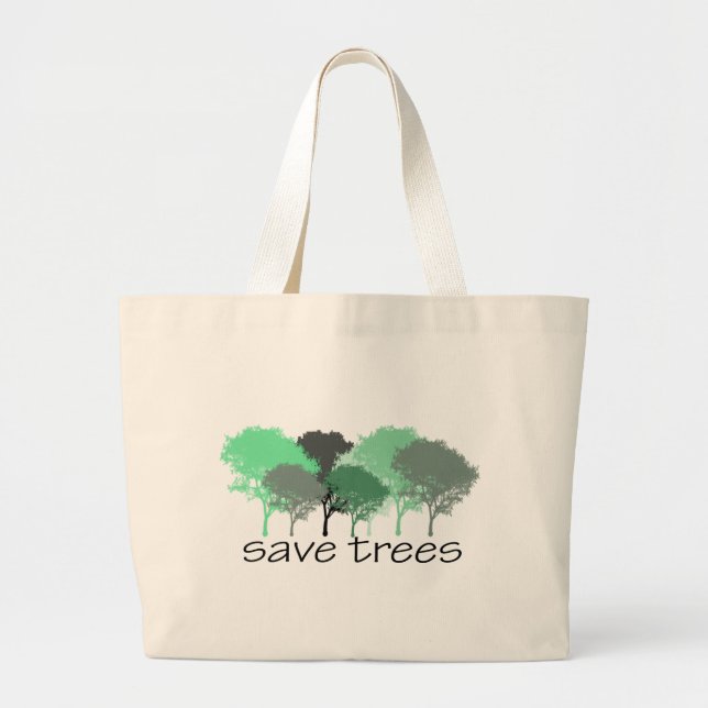 Tree hugger! Gullig träddesign! Ekologi och träd Jumbo Tygkasse (Framsidan)