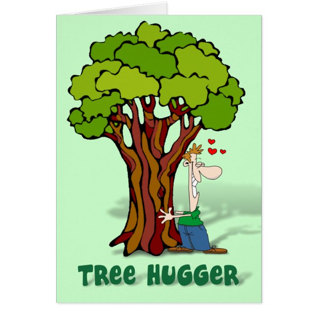 Tree hugger Guy Hälsningskort (Framsidan)