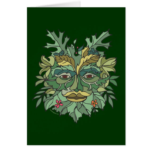 Tree hugger hälsningskort (Framsidan)