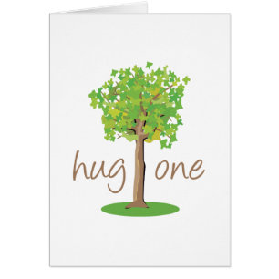 Tree hugger hälsningskort