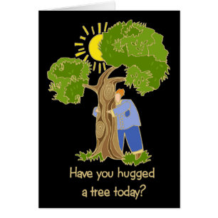 Tree hugger hälsningskort