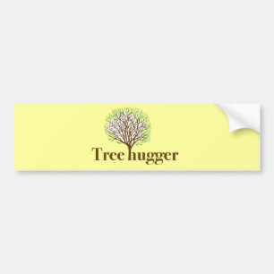 Tree hugger illustration med träd bildekal