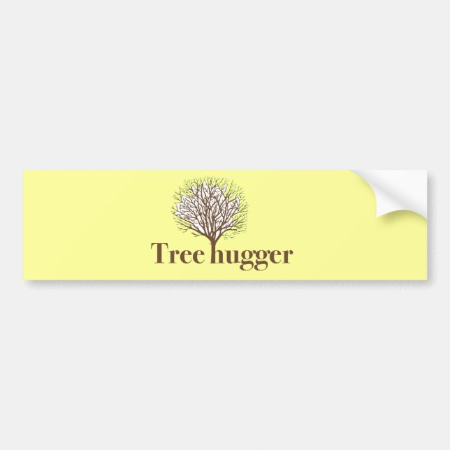 Tree hugger illustration med träd bildekal (Framsidan)