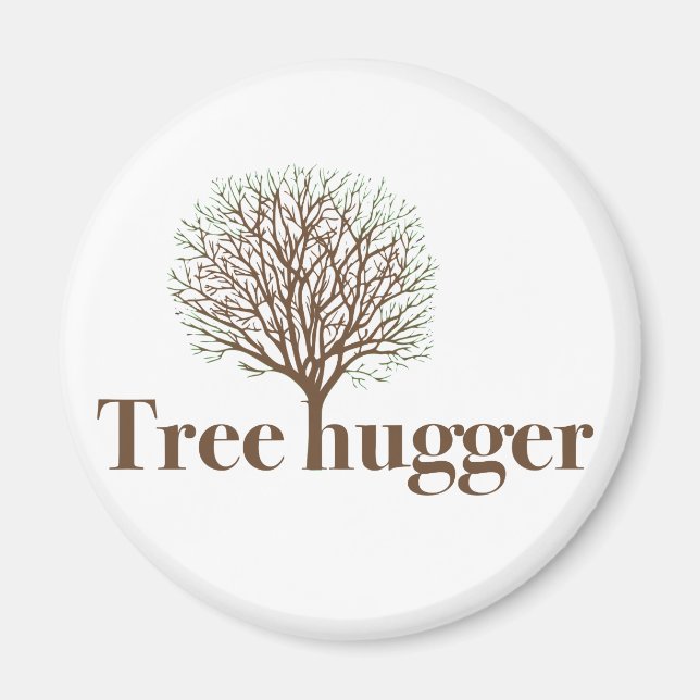 Tree hugger illustration med träd magnet (Framsidan)