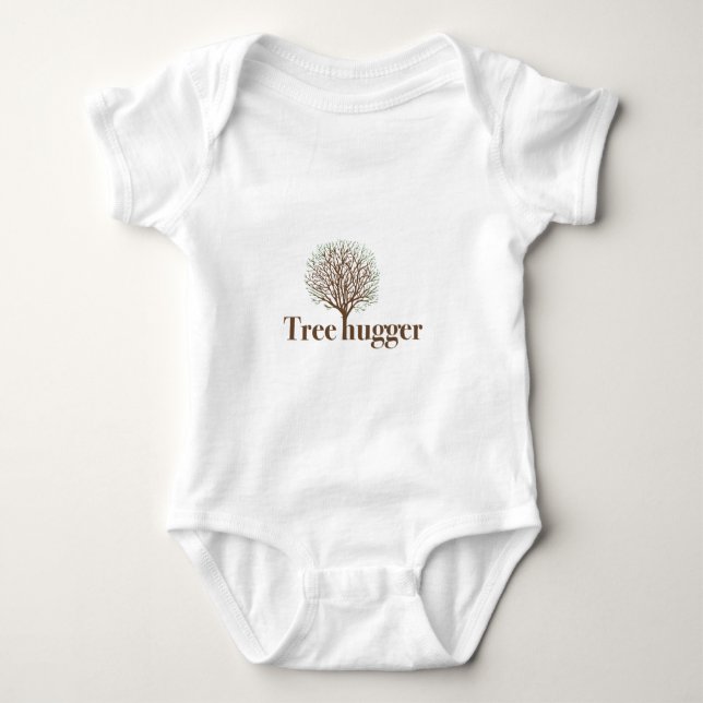 Tree hugger illustration med träd t shirt (Framsida)