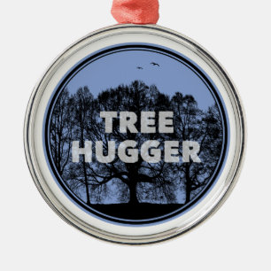 Tree hugger julgransprydnad metall