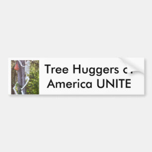tree hugger kramare träd av Amerika FÖRENAR Bildekal