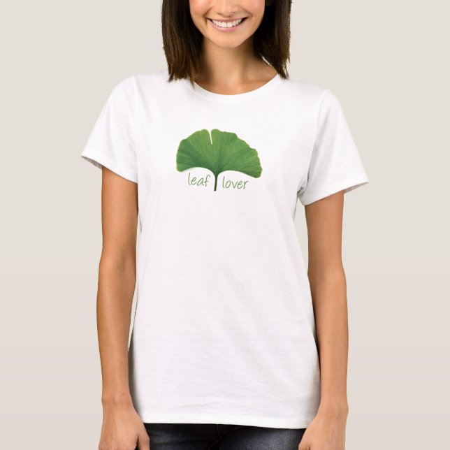 Tree hugger, Löv Älskare - Ginkgo T Shirt (Framsida)