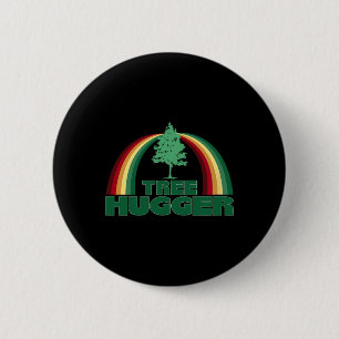 Tree hugger miljöskyddsdagen Träd Knapp